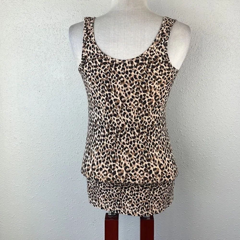 Old Navy First Layer Leopard Print Tank Top Size XS - Picture 4 of 6